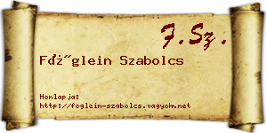 Föglein Szabolcs névjegykártya